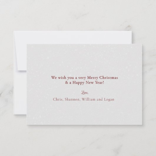 カスタム家族の写真メリークリスマスホリデーカード サンキューカード (裏面)