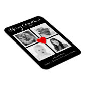 カスタム家族の写真メリークリスマス マグネット (右側)