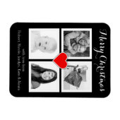 カスタム家族の写真メリークリスマス マグネット (横)