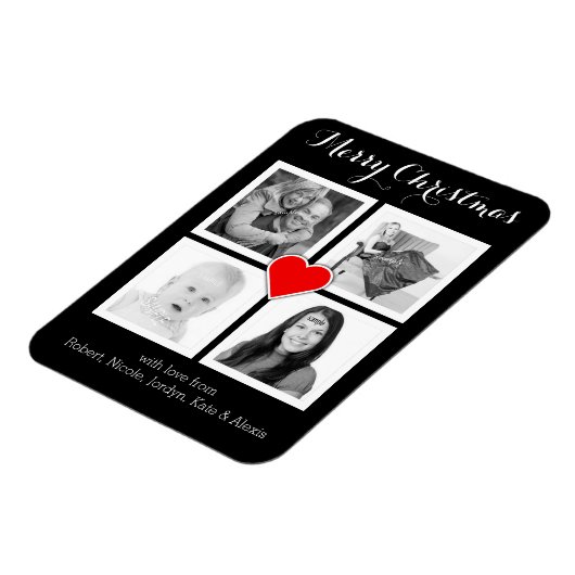 カスタム家族の写真メリークリスマス マグネット