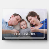 カスタム家族の写真モダン名ミニマルKeepsake フォトプラーク (正面)