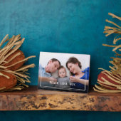 カスタム家族の写真モダン名ミニマルKeepsake フォトプラーク (側面)