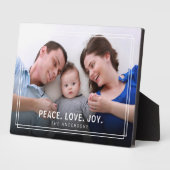 カスタム家族の写真モダン名ミニマルKeepsake フォトプラーク (側面)