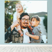 カスタム家族の写真モダン キャンバスプリント (インサイチュ (ウッドフロア))