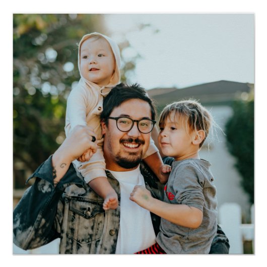 カスタム家族の写真モダン ポスター (正面)