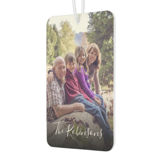 カスタム家族の写真名記念ギフト カーエアーフレッシュナー (左)