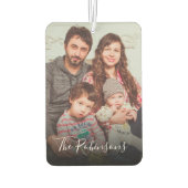 カスタム家族の写真名記念ギフト カーエアーフレッシュナー (裏面)