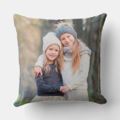 カスタム家族の写真季節のクリスマス クッション (裏面)