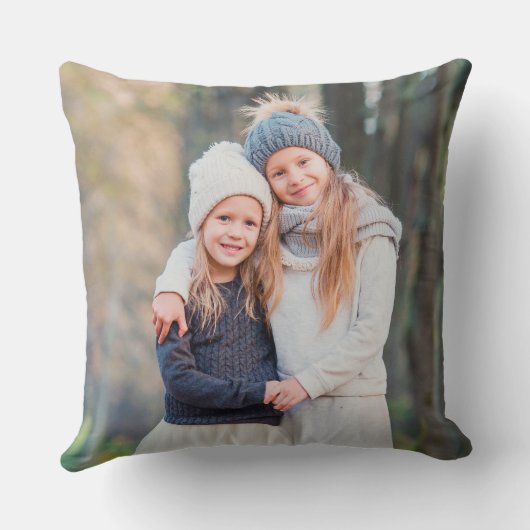 カスタム家族の写真季節のクリスマス クッション (裏面)