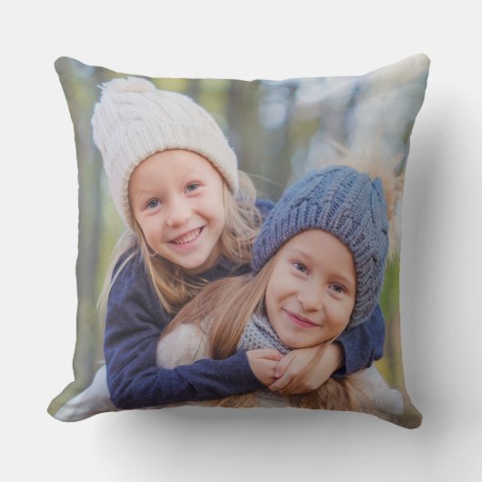 カスタム家族の写真季節のクリスマス クッション (正面)
