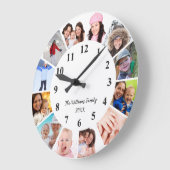 カスタム家族の写真時計パーソナライズされた – 時計 (傾斜)