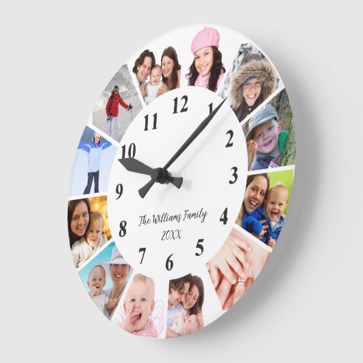カスタム家族の写真時計パーソナライズされた – 時計 (傾斜)