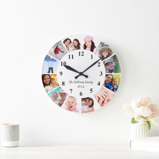 カスタム家族の写真時計パーソナライズされた – 時計 (ホーム)