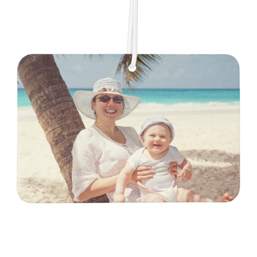 カスタム家族の写真記念の思い出のプレゼント カーエアーフレッシュナー (裏面)