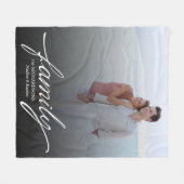 カスタム家族の写真記念ブランケット フリースブランケット (正面(横))