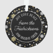 カスタム家族の写真2023パーソナライズされた年 オーナメント (裏面)