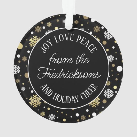 カスタム家族の写真2023パーソナライズされた年 オーナメント (裏面)