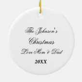 カスタム家族の写真 セラミックオーナメント (裏面)