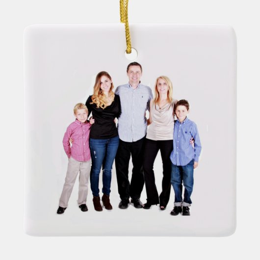 カスタム家族の写真 セラミックオーナメント (正面)