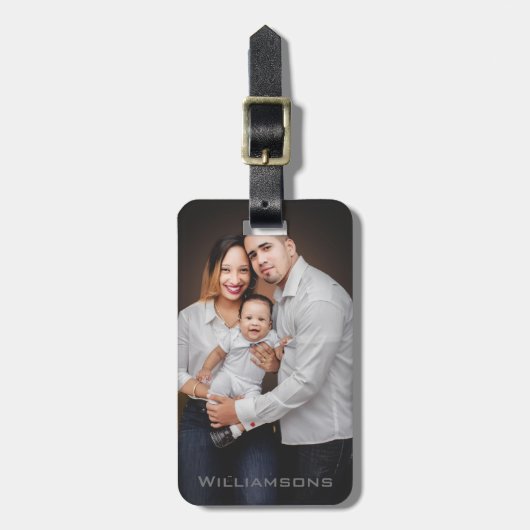 カスタム家族の写真 ラゲッジタグ (正面縦)