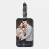 カスタム家族の写真 ラゲッジタグ (裏面縦)