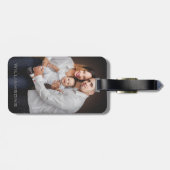 カスタム家族の写真 ラゲッジタグ (裏面横)