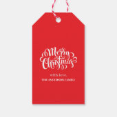 カスタム家族の名前クリスマスホリデーギフトラベル ギフトタグ (裏面)