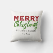 カスタム家族の名前クリスマス枕 クッション (裏面)