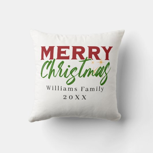 カスタム家族の名前クリスマス枕 クッション (裏面)