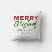 カスタム家族の名前クリスマス枕 クッション (正面)