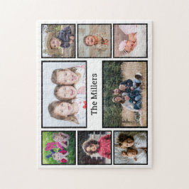 カスタム家族の名前8 Photo Collage ジグソーパズル