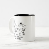 カスタム家族の夏のビーチ旅行グループマッチング ツートーンマグカップ (正面左)