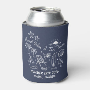 カスタム家族の夏のビーチ旅行グループマッチング 缶クーラー