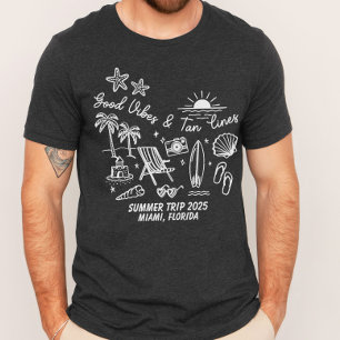 カスタム家族の夏のビーチ旅行グループマッチング Tシャツ