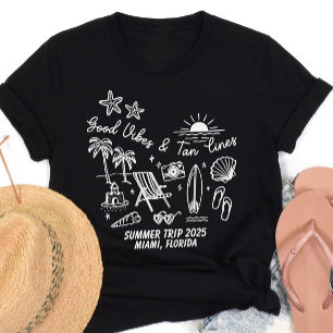 カスタム家族の夏のビーチ旅行グループマッチング Tシャツ
