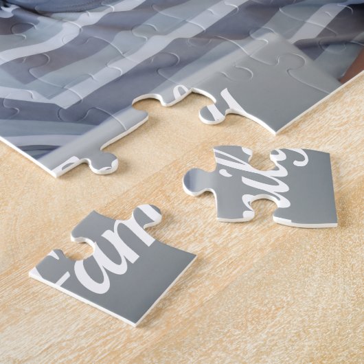 カスタム家族の子供たち写真のパーソナライズ ジグソーパズル (側面)