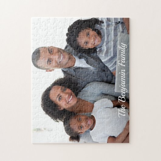 カスタム家族の子供たち写真のパーソナライズ ジグソーパズル (縦)