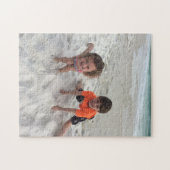 カスタム家族の子供の写真 ジグソーパズル (横)