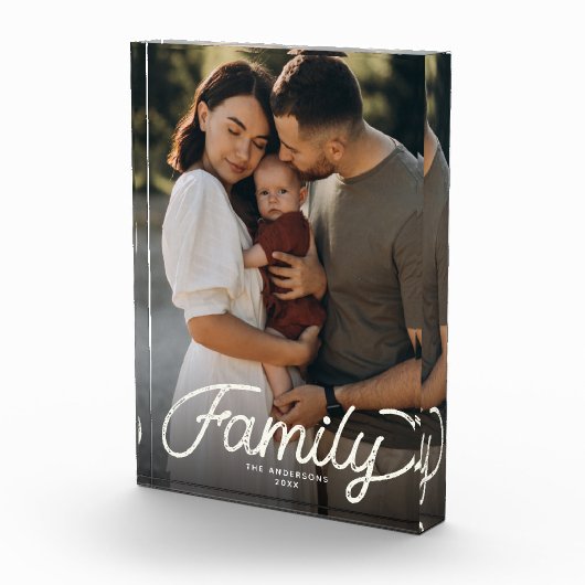 カスタム家族の形見モダン可愛い脚本 フォトブロック (右)