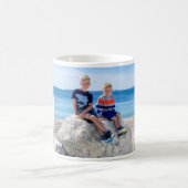 カスタム家族の思い出フォトコラージュ コーヒーマグカップ (中央)