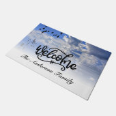 カスタム家族の歓迎の形式 ドアマット (アングル)