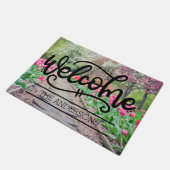 カスタム家族の歓迎の形式 ドアマット (アングル)