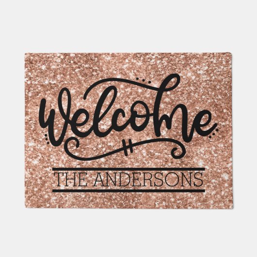 カスタム家族の歓迎 ドアマット (正面)