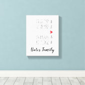 カスタム家族の特別日程ウォールアート キャンバスプリント (インサイチュ (ウッドフロア))