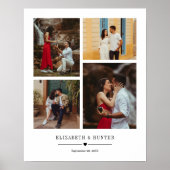 カスタム家族ま結婚たはカップル4写真コラージュ ポスター (正面)