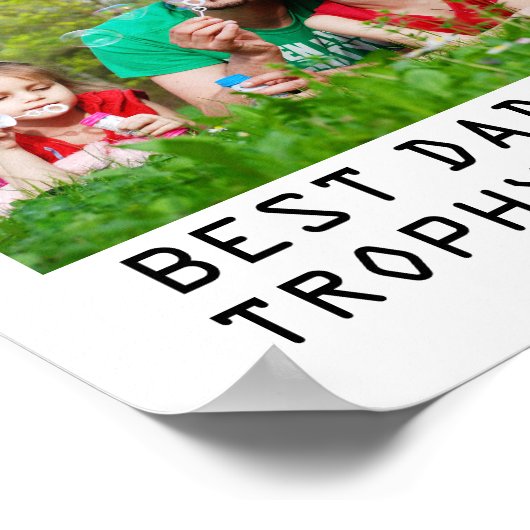 カスタム家族や父親の日の写真が必要なテンプレート ポスター (角)