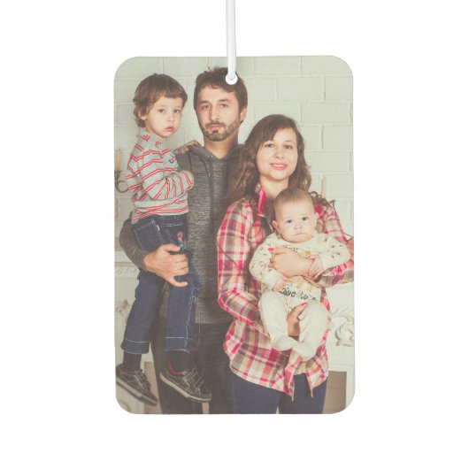 カスタム家族キッズベビー2面パーソナライズされた写真 カーエアーフレッシュナー (正面)