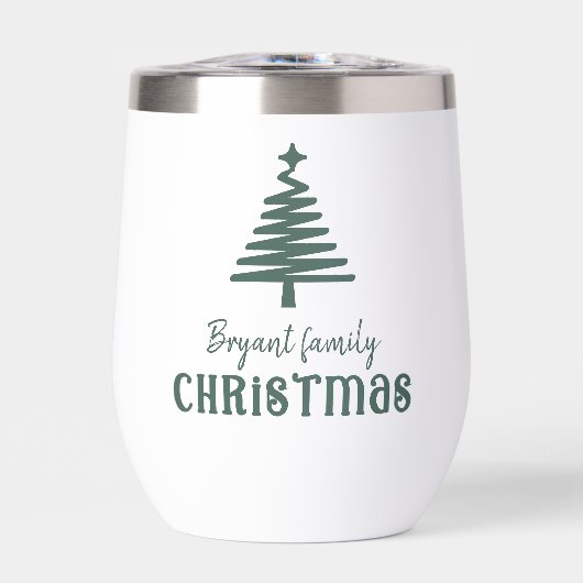 カスタム家族クリスマスツリーシンプルグリーン (正面)