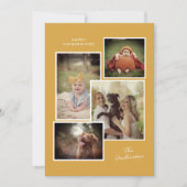 カスタム家族コレージ感謝祭モダンの写真 シーズンカード (正面)