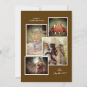 カスタム家族コレージ感謝祭モダンの写真 シーズンカード (正面)